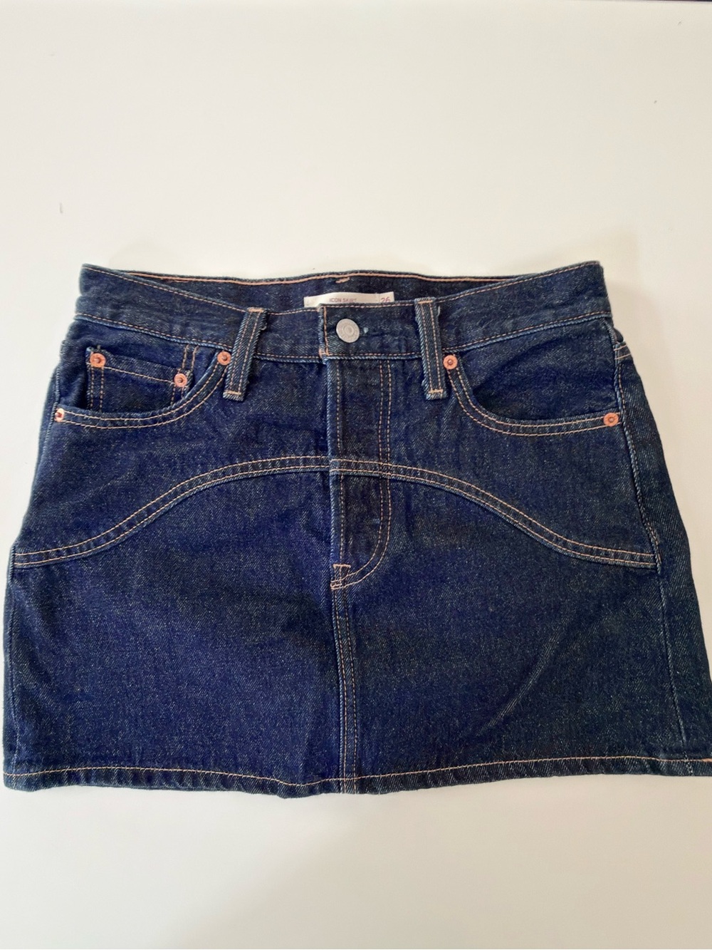 Levi's Dark Indigo Denim Mini Skirt Size 26 Never worn!
